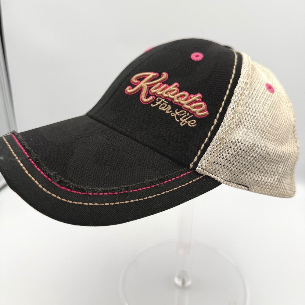 Kubota For Life Pink & Black Trucker Hat‎ Women's One Size Officially Licensed